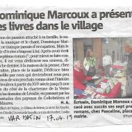 Le 17 avril dernier Dominique Marcoux présentait ses livres chez Pascaline
